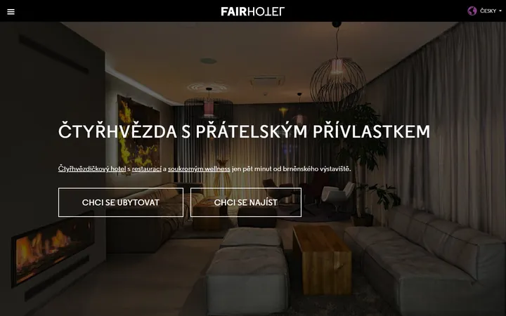 FAIRHOTEL website, home page