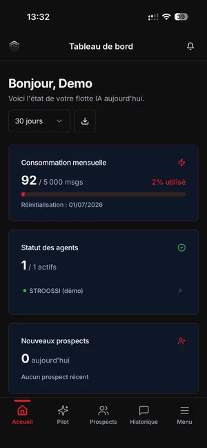 Godia app, screen 1