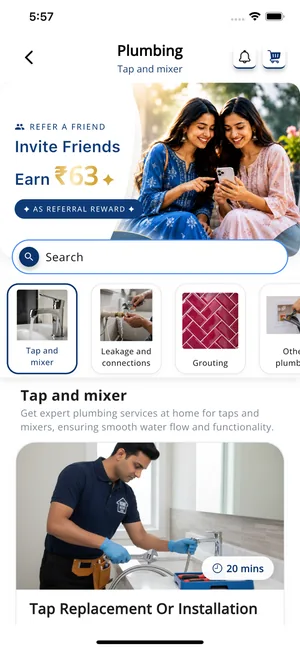 Home Needs Pro app, screen 2