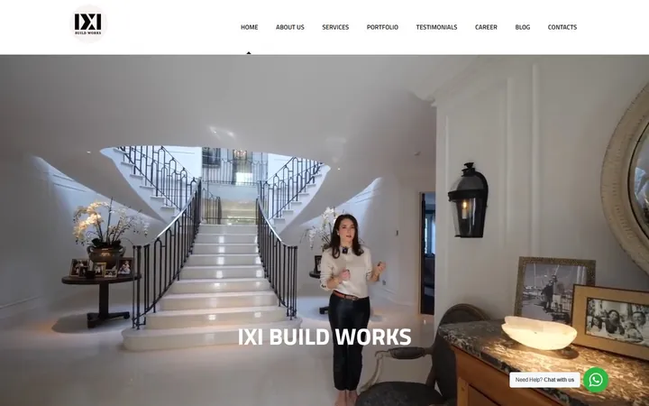 IXI Build Works website, home page