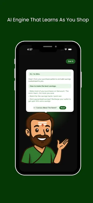 Satvacart app, screen 3
