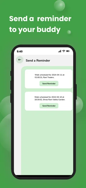 Walk With Meee app, screen 1